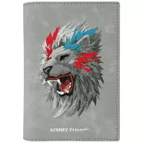 Nimmy Passport case, wallet, Raptor, Lion grey