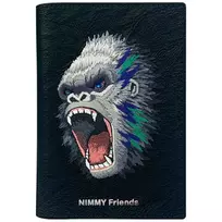 Nimmy Passport case, wallet, Raptor, Gorilla, black