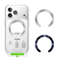 Tech-Protect MMP-210 Magnetic MagSafe Ring 2-Pack – Deep Blue  AND  Silver