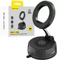Blavec Magnetic car holder BHV-03 with gel suction cup for windshield or dashboard (BHV03-PMB), black