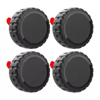 Hurtel Apple AirTag Case, Screw-on, Waterproof, Self-Adhesive - Black - Pack of 4