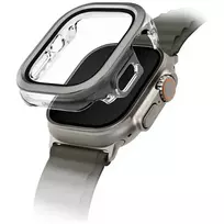 uniq Case for Apple Watch Ultra 49 mm with tempered glass - silver