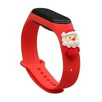 Fusion Accessories Fusion Xmas Santa 2 for Xiaomi Mi Band 3 | 4, red