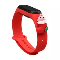 Fusion Accessories Fusion Xmas Santa 1 for Xiaomi Mi Band 5 | Mi Band 6 red