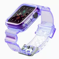Fusion Accessories Fusion Light Set smartwatch strap for Apple Watch 2/3/4/5/6/7/SE (42/44/45 mm) | Silicone | purple