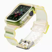 Fusion Accessories Fusion Light Set smartwatch strap for Apple Watch 2/3/4/5/6/7/SE (38/40/41 mm) | Silicone | yellow