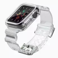 Fusion Accessories Light Set smartwatch strap for Apple Watch 2/3/4/5/6/7/SE (38/40/41 mm) | Silicone | black