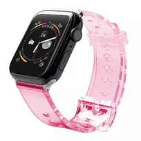 Fusion Accessories Fusion Light smartwatch strap for Apple Watch 2/3/4/5/6/7/SE (42/44/45 mm) | Silicone | red