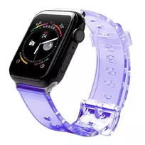 Fusion Accessories Fusion Light smartwatch strap for Apple Watch 2/3/4/5/6/7/SE (42/44/45 mm) | Silicone | purple
