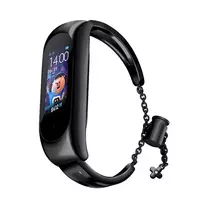 Fusion Accessories Fusion Metal Bracelet band for Xiaomi Mi Band 3 | 4 | 5 | 6, black