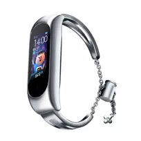 Fusion Accessories Fusion Metal Bracelet band for Xiaomi Mi Band 3 | 4 | 5 | 6 in silver