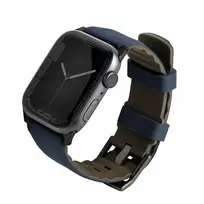 uniq linus Apple Watch Series 4|5|6|7|8|SE|SE2|Ultra 42|44|45mm strap. Airosoft Silicone blue|nautical blue