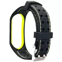 Beline smartwatch strap for Xiaomi Mi Band 7 | Silicone | black/lime