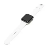 Fusion Accessories Fusion Silicone Watch Strap for Apple Watch 8, 7, 6, 5, 4, 3, 2, SE (45, 44, 42mm), white