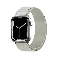 Hurtel Strap with Alpine steel buckle for Apple Watch 38|40|41 mm - silver