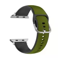 Beline Silicone leather smartwatch strap for Apple Watch (38/40/41 mm) | Artificial leather | green/black