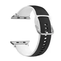 Beline Silicone leather smartwatch strap for Apple Watch (38/40/41 mm) | Artificial leather | black/white