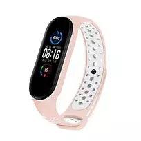 Beline design strap for Xiaomi Mi Band 7|6|5, pink-white