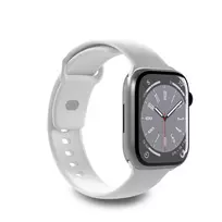 PURO Icon Silicone Strap for Apple Watch 42 | 44 | 45 | 49 mm - White (2 pack)