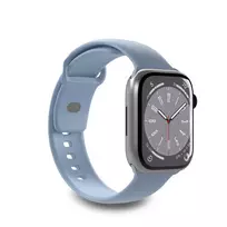 PURO Icon Silicone Strap for Apple Watch 42 | 44 | 45 | 49 mm - Light Blue (2 pack)