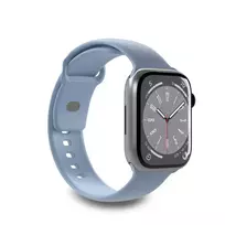PURO Icon Silicone Strap for Apple Watch 38 | 40 | 41 mm - Light Blue (2 pack)