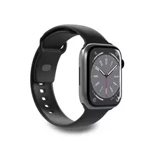 PURO Icon Silicone Strap for Apple Watch 38 | 40 | 41 mm - Black (2 pack)