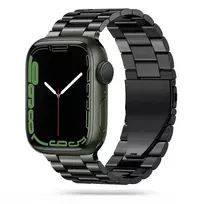 Tech-Protect Stainless Steel Bracelet for Apple Watch 4, 5, 6, 7, 8, 9, SE, Ultra 1, 2 (42mm, 44mm, 45mm, 49mm) - Black