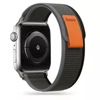 Tech-Protect Nylon Strap for Apple Watch 4, 5, 6, 7, 8, 9, SE, Ultra 1, 2 (42, 44, 45, 49 mm) - Black  AND  Orange