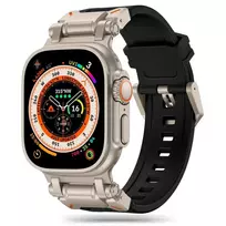 Tech-Protect Delta Pro Strap for Apple Watch 4, 5, 6, 7, 8, 9, SE, Ultra 1, 2 (42, 44, 45, 49 mm) - Black and Titanium