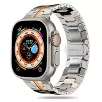 Tech-Protect Stainless Steel Bracelet for Apple Watch 4, 5, 6, 7, 8, 9, SE, Ultra 1, 2 (42, 44, 45, 49 mm) - Titanium Orange