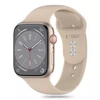 Tech-Protect Silicone Strap for Apple Watch 4, 5, 6, 7, 8, 9, and SE (38, 40, 41 mm) - Brown