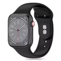 Tech-Protect Silicone Strap for Apple Watch 4, 5, 6, 7, 8, 9, and SE (38, 40, 41 mm) - Black