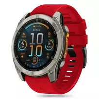 Tech-Protect Silicone Line smartwatch strap for Garmin Fenix 5X/5X Plus/6X/6X Pro/7X/8 (51 mm) | Silicone | red
