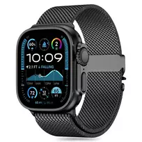 Tech-Protect Milano Strap for Apple Watch 6, 7, 8, 9, 10, SE, Ultra 1, 2 (44, 45, 46, 49 mm) - Black