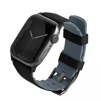 uniq Linus Apple Watch Series 4, 5, 6, 7, 8, SE, SE 2, Ultra strap 42, 44, 45mm. Airosoft silicone black, midnight black