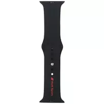 Audi Sport Red Logo Silicone Watch Strap for Apple Watch 44 | 45 | 46 | 49 mm - Black