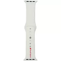 Audi Sport Red Logo Silicone Watch Strap for Apple Watch 40 | 41 | 42 mm - white