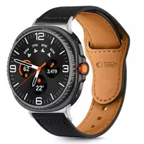 Tech-Protect LEATHERFIT SAMSUNG GALAXY WATCH 8 | CLASSIC (40 | 44 | 46 mm) Black
