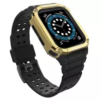 Hurtel OEM Protect smartwatch strap for Apple Watch (42/44/45 mm) | Plastic | black/gold
