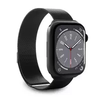 PURO MILANESE smartwatch strap for Apple Watch (42/44/45/49 mm) | Stainless steel | black