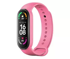 OEM Silicone strap for XIAOMI Mi Band 5/6/7 in pink (37)
