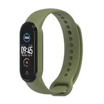 OEM Silicone strap for Xiaomi Mi Band 5 / 6 / 7 smartband, green (08)