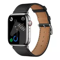 Forcell Strap for Apple Watch – F-Design FA20, eco-friendly leather, 42/44/45/49 mm, black