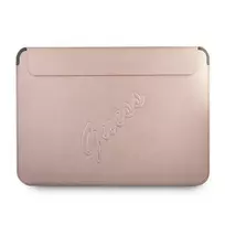 GUESS Laptop Sleeve Saffiano Script GUCS13PUSASPI, 13 inches, pink