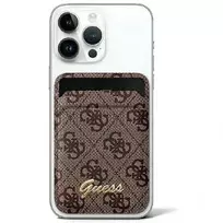 GUESS Wallet Card Slot Stand GUWMSHG4SHW brown | brown MagSafe 4G Classic Logo