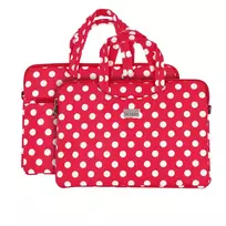 Wonder Red polka-dot briefcase for a 13-14 inch laptop