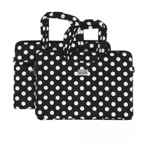 Wonder Black polka-dot briefcase for a 17-inch laptop