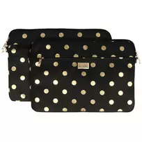 Wonder Laptop sleeve, 13-14 inches, gold polka dot