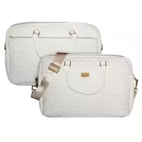 Wonder Briefcase, laptop compartment, 17 inches, pico quilted beige