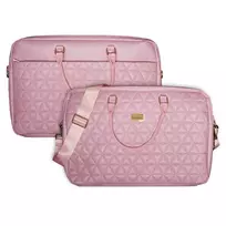 Wonder Pink quilted laptop briefcase, 17 inches